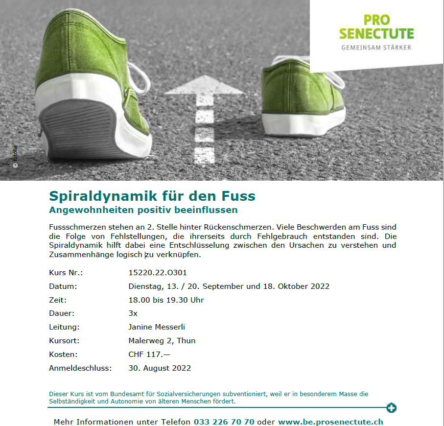 Spiraldynamik für den Fuss